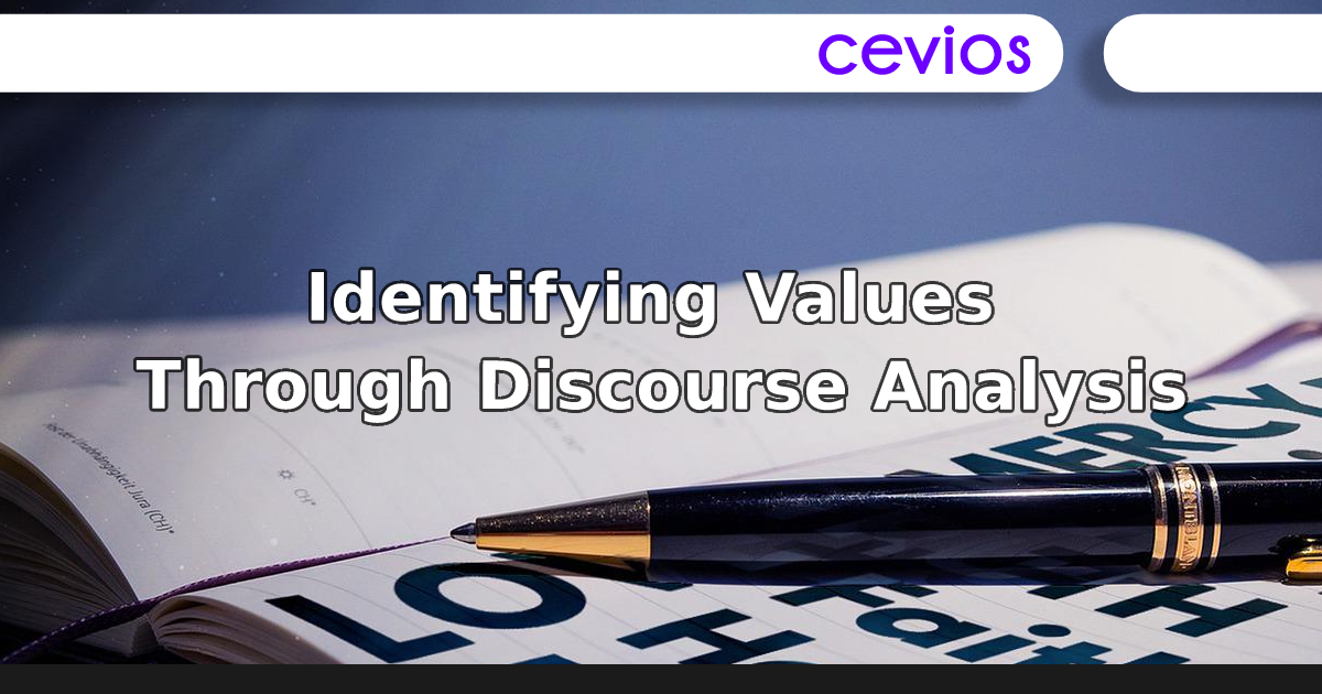 Identifying Values Through Discourse Analysis